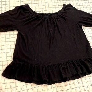 Black, off the shoulder blouse